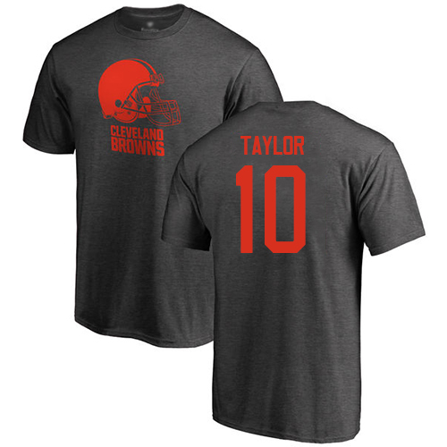 Men Cleveland Browns Taywan Taylor Ash Jersey #10 NFL Football One Color T Shirt->cleveland browns->NFL Jersey